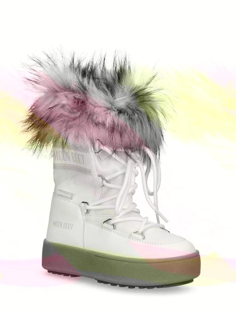 商品Moon Boot|Nylon Ankle Snow Boots W/ Faux Fur,价格¥1403,第1张图片