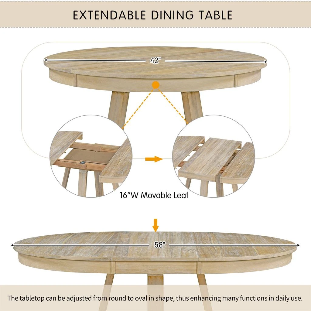 5-Piece Retro Functional Dining Set 商品