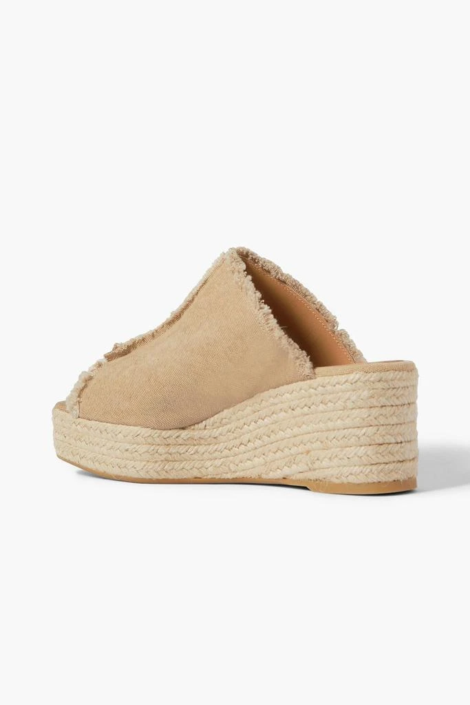 商品CASTAÑER|Querla 60 frayed canvas espadrille wedge mules,价格¥293,第3张图片详细描述
