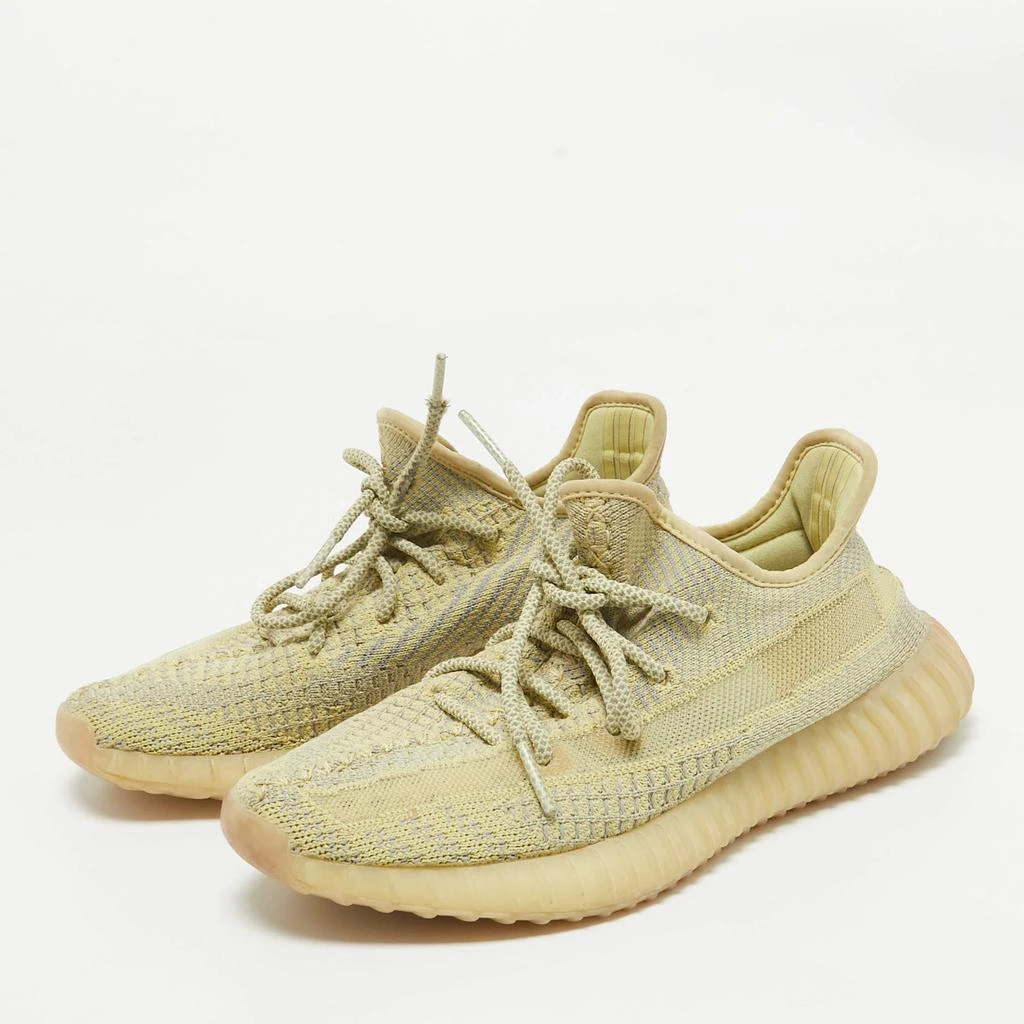 商品[二手商品] YEEZY|Yeezy x Adidas Grey/Yellow Knit Fabric Boost 350 V2 Antlia Sneakers 39 1/3,价格¥1065,第2张图片详细描述
