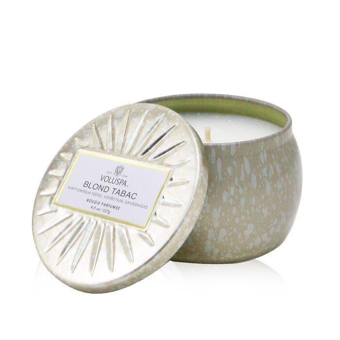 商品Voluspa|Voluspa 镀金银系列 小铁罐香薰蜡烛 - 金色烟草 127g/4.5oz,价格¥124,第1张图片