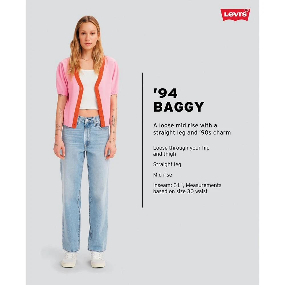 商品Levi's|Women's Mid Rise Cotton 94 Baggy Jeans,价格¥338-¥358,第4张图片详细描述