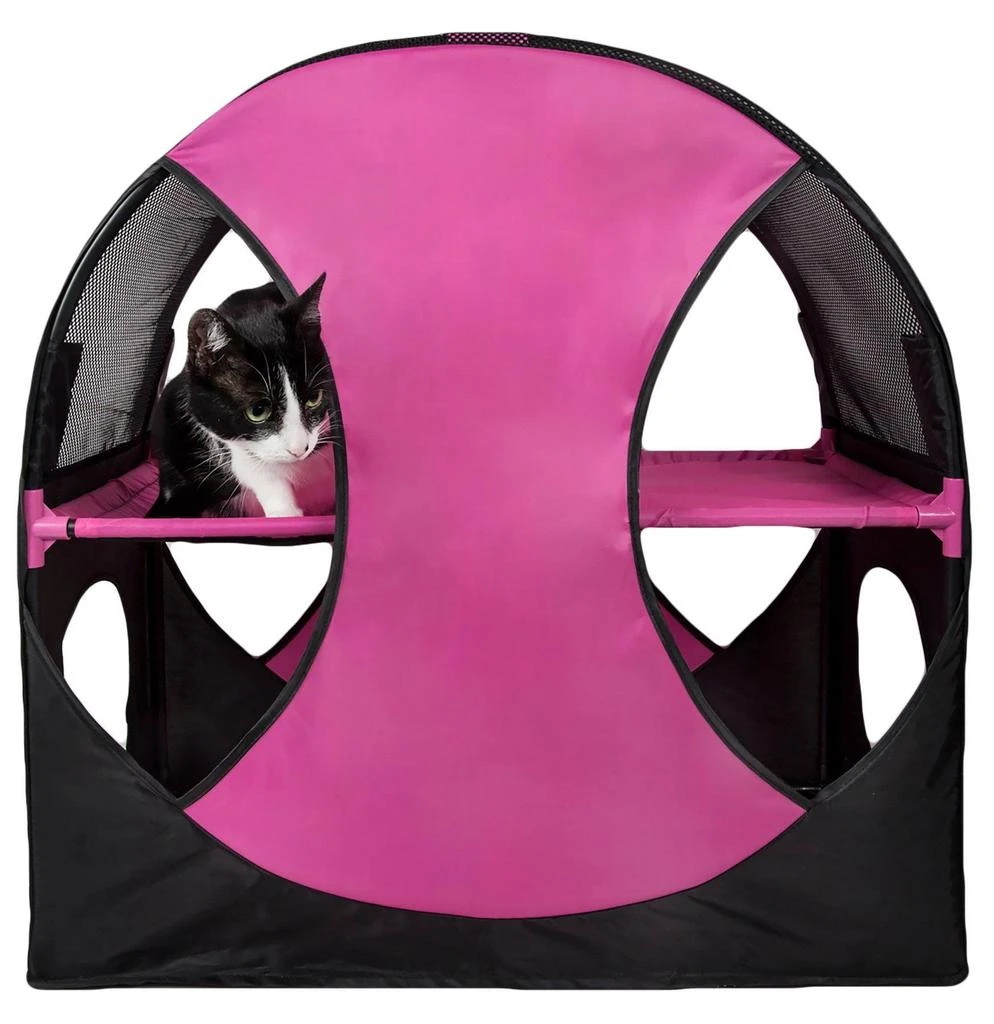 'Kitty-Play' Collapsible Travel Interactive Kitty Cat Tree Maze House Lounger Tunnel Lounge 商品