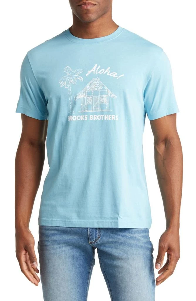 商品Brooks Brothers|Aloha Graphic Cotton T-Shirt,价格¥184,第1张图片