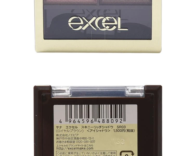 商品excel(高光阴影粉)|日本直邮EXCEL大地四色眼影#SR03 粉棕色 4.3g显色度高不飞粉细腻,价格¥241,第12张图片详细描述