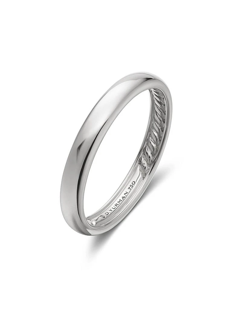 商品David Yurman|DY Classic Band Ring in 18K White Gold, 3.5MM,价格¥12909,第3张图片详细描述