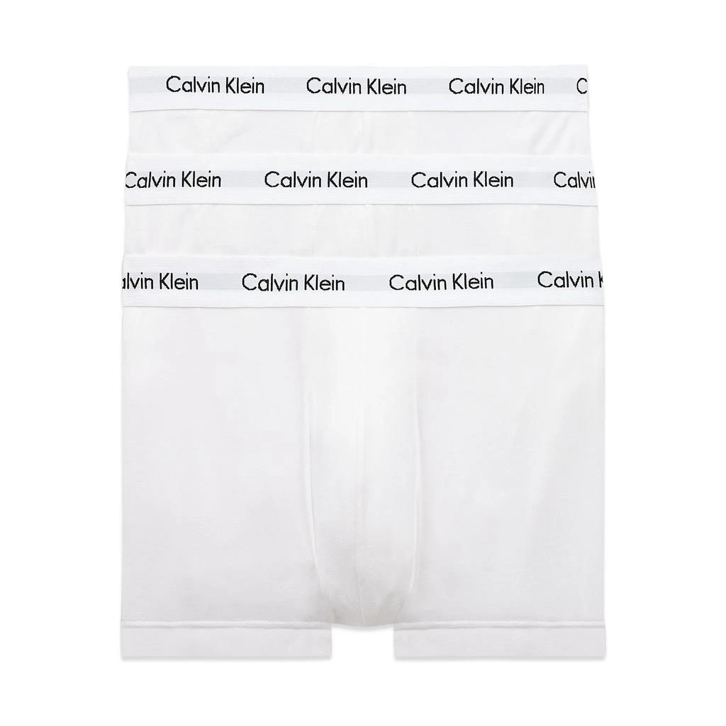 商品Calvin Klein|Calvin Klein Low Rise Cotton Stretch Trunks - White,价格¥350,第1张图片