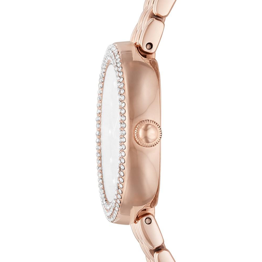 商品Emporio Armani|Women's Rose Gold-Tone Stainless Steel Bracelet Watch 30mm,价格¥2714,第4张图片详细描述