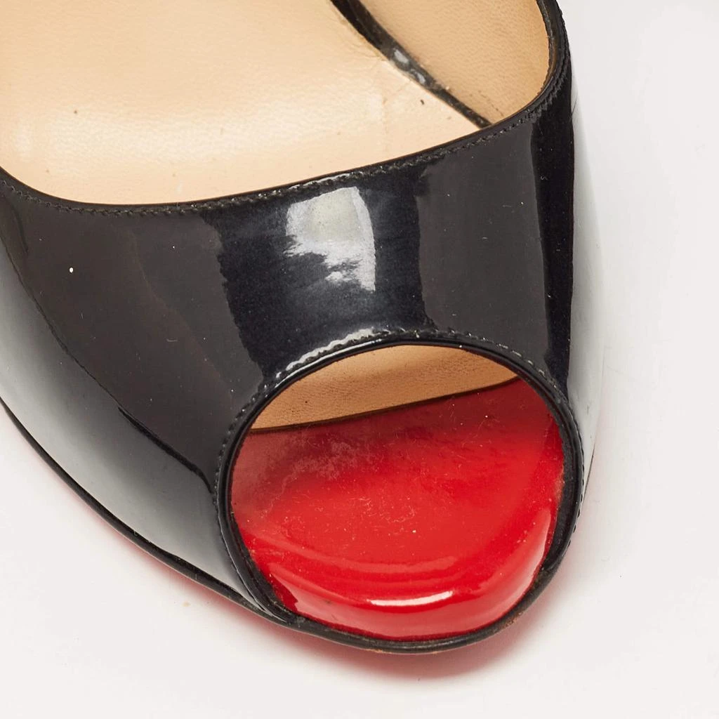 Christian Louboutin Black Patent Leather Flo Slingback Pumps Size 39 商品