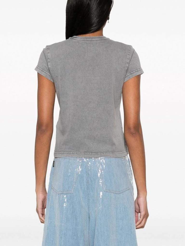 商品Alexander Wang|ALEXANDER WANG Women Bi-Color Acid Shrunken Embossed Logo Tee,价格¥891,第2张图片详细描述