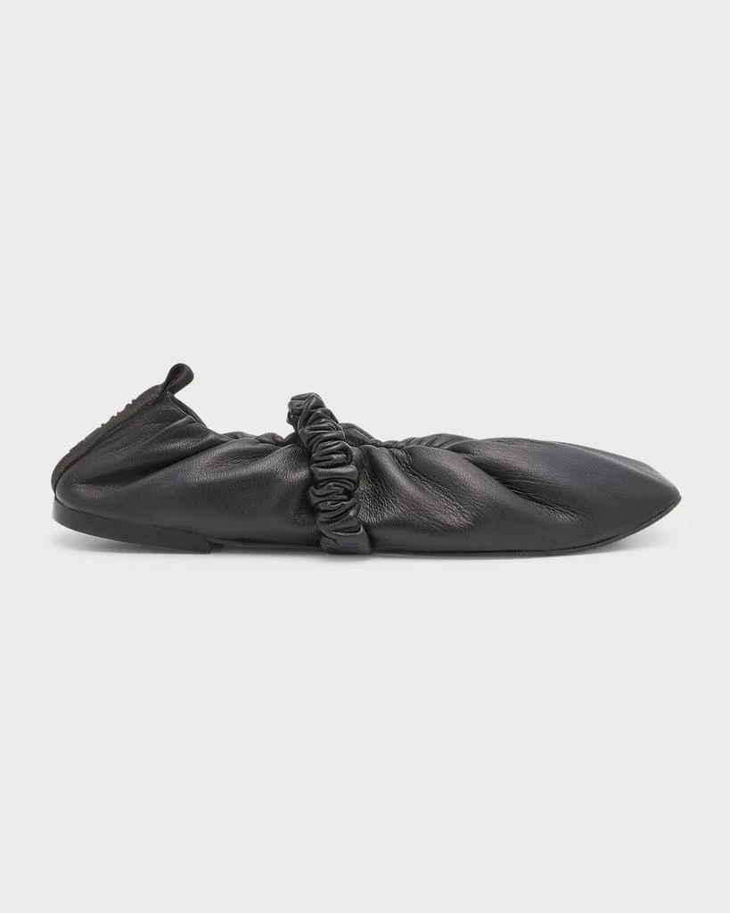 商品Ganni|Soft Leather Mary Jane Ballerina Flats,价格¥1320,第1张图片