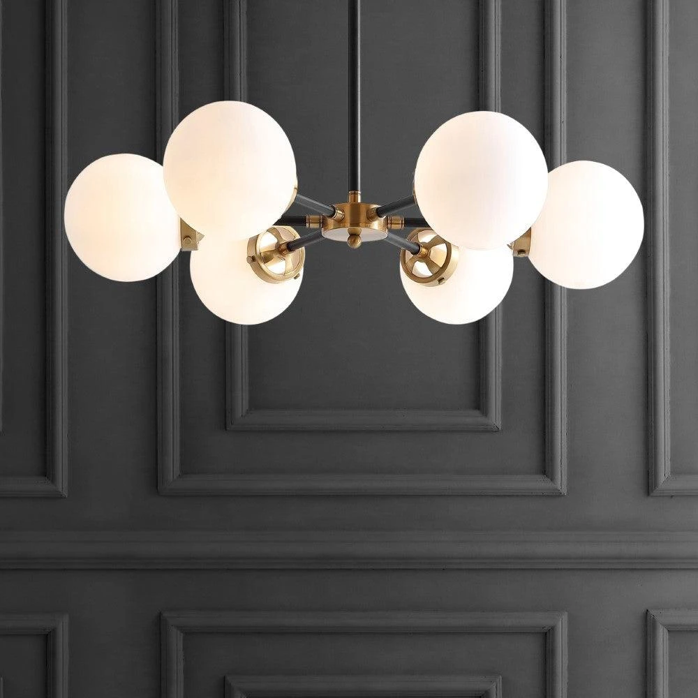 Caleb 6-Light 28" Brass Cluster Chandelier 商品