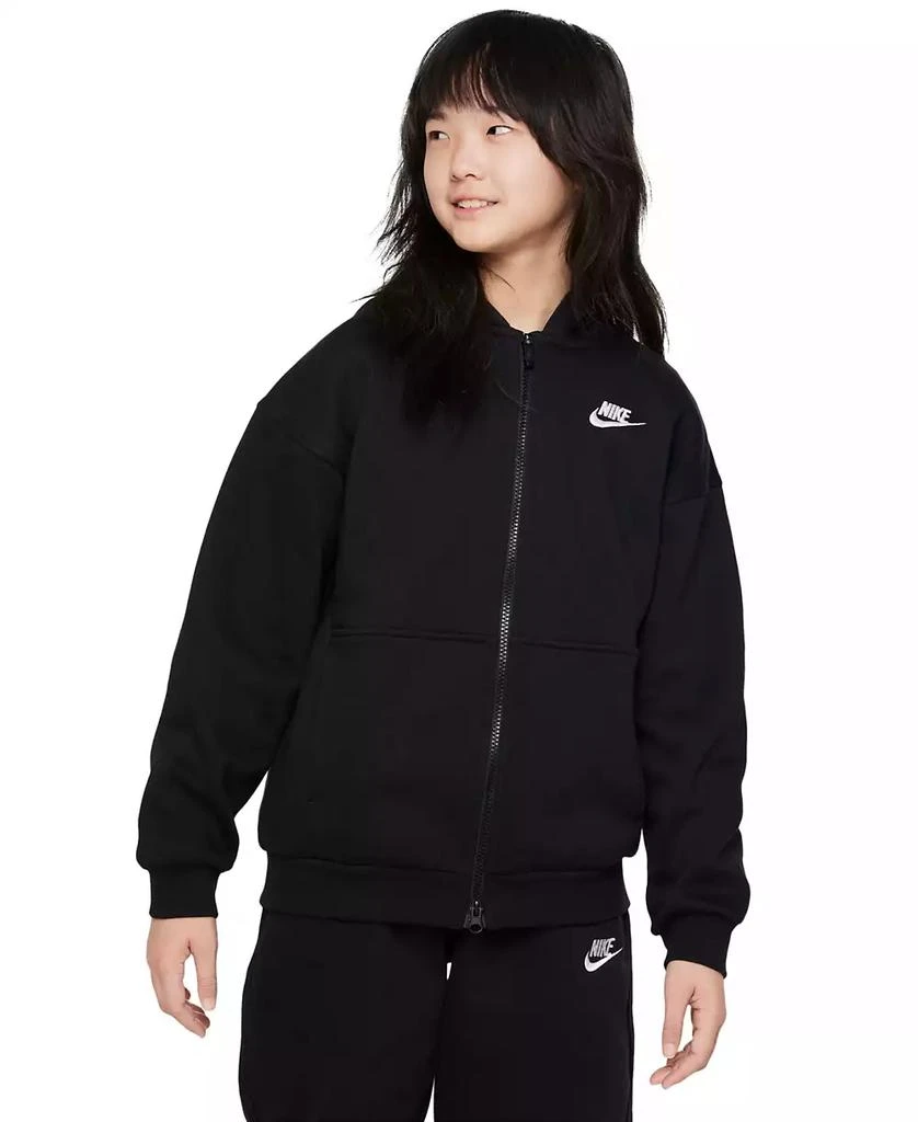 商品NIKE|Sportswear Girls' Club Fleece Oversized Full-Zip Hoodie,价格¥314,第1张图片