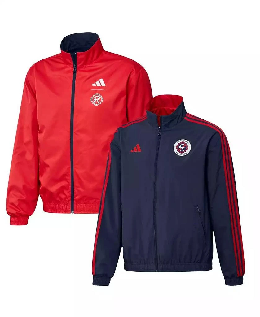 商品Adidas|Men's Navy and Red New England Revolution 2023 On-Field Anthem Full-Zip Reversible Team Jacket,价格¥631,第1张图片