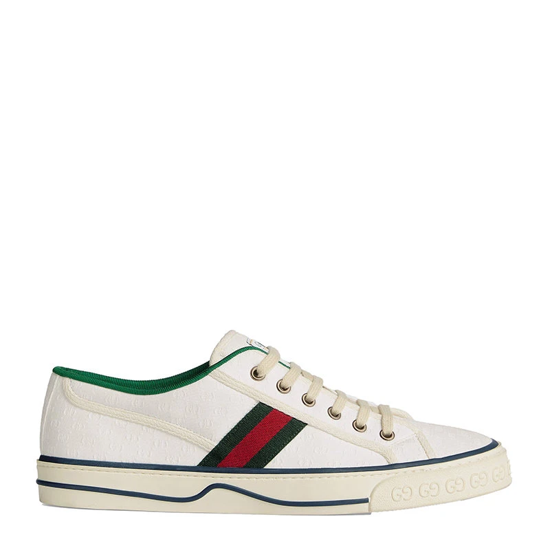 商品Gucci|【预售3-7天】GUCCI/古驰  新款男士白色 Tennis 1977休闲运动鞋 60611199W909085,价格¥4901,第1张图片