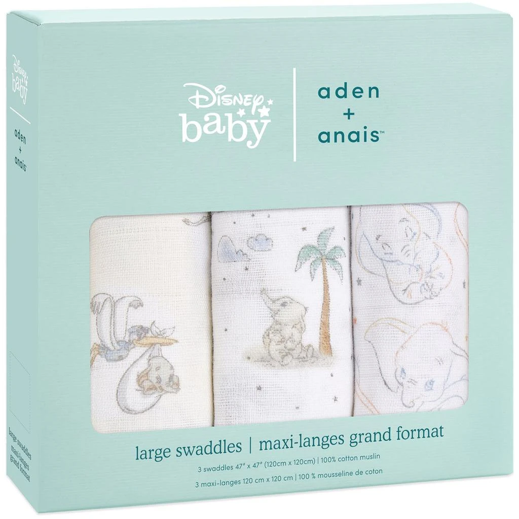 商品aden + anais|aden + anais Classic Swaddles - My Darling Dumbo (3 Pack),价格¥208,第2张图片详细描述