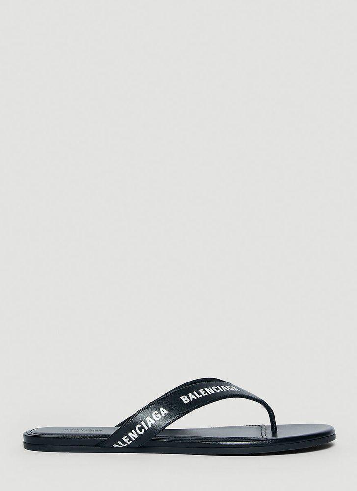 商品Balenciaga|Balenciaga Allover Logo Flip Flops,价格¥3299,第1张图片