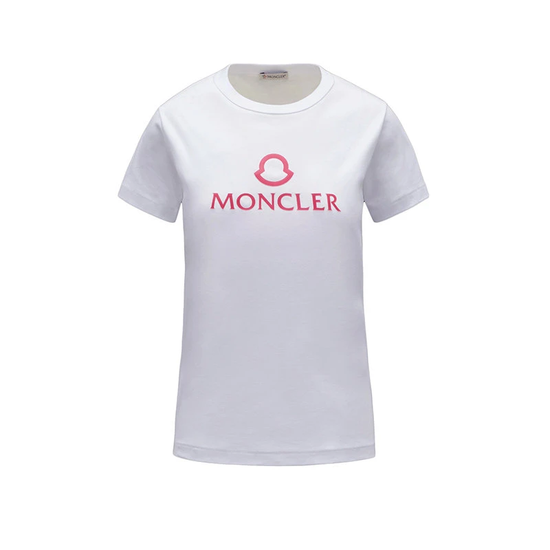 商品Moncler|【预售3-7天】Moncler/蒙克莱 22年秋冬新款 女士光学白色纯棉徽标图形短袖T恤H10938C00006809CR001,价格¥2058,第1张图片