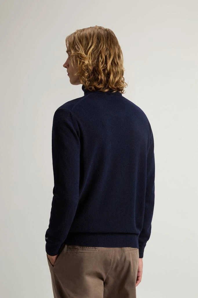 商品Woolrich|Pure Lambswool Turtleneck Sweater - Men - Blue,价格¥1460,第3张图片详细描述