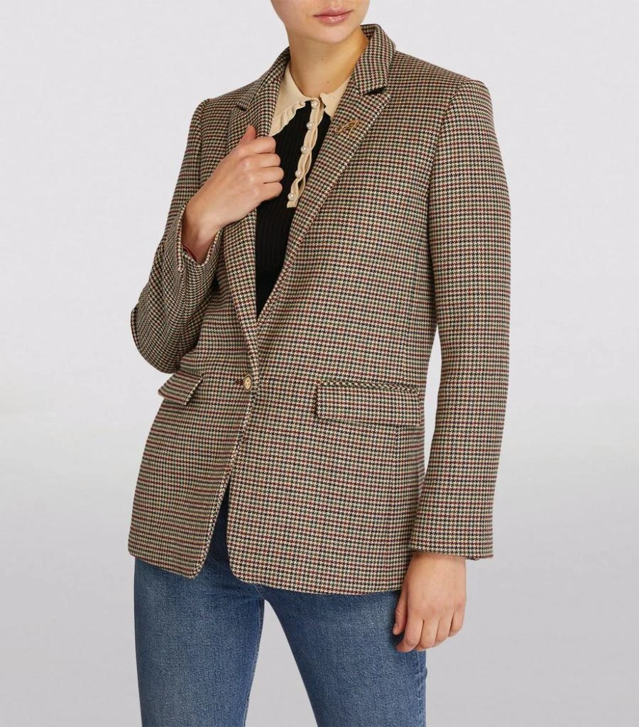 商品Sandro|Houndstooth Single-Breasted Blazer,价格¥1897,第3张图片详细描述