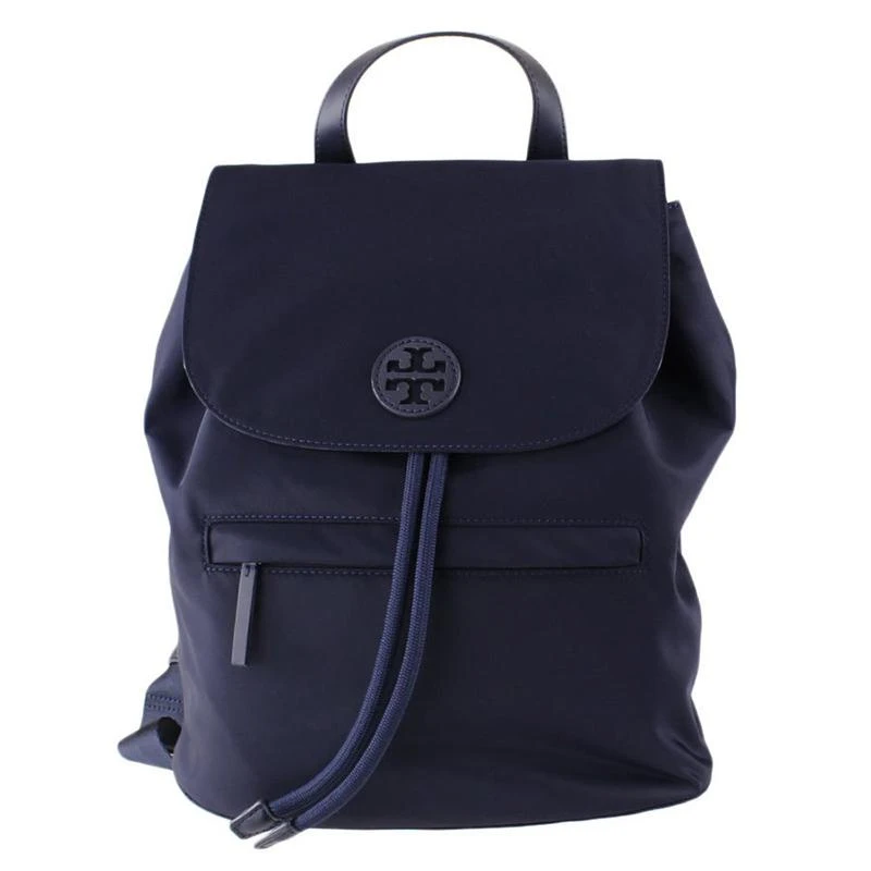 商品[国内直发] Tory Burch|托里·伯奇 TORY BURCH 奢侈品 TB女包 深蓝色尼龙抽绳书包背包双肩包 73207 405,价格¥1449,第1张图片