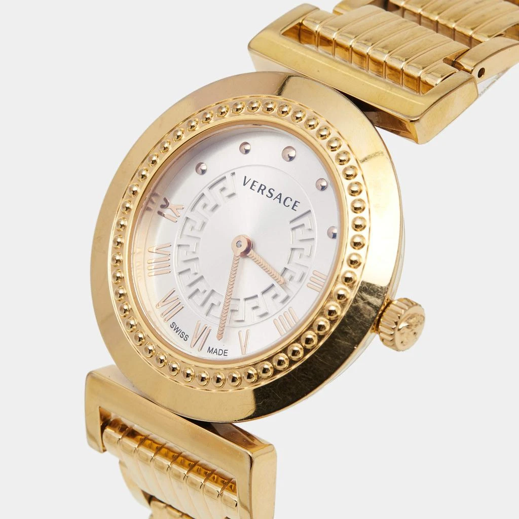 商品[二手商品] Versace|Versace Silver Rose Gold Plated Stainless Steel Vanity P5Q Women's Wristwatch 35 mm,价格¥3305,第2张图片详细描述