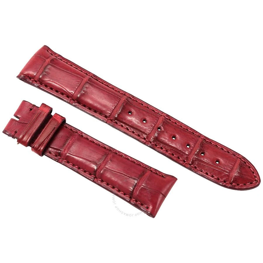 商品Hadley Roma|21 MM Wine-Colored Matte Alligator Leather Strap,价格¥585,第1张图片
