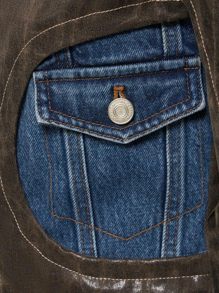 商品ANDERSSON BELL|Faux Leather Lance Denim Jacket,价格¥3374,第3张图片详细描述