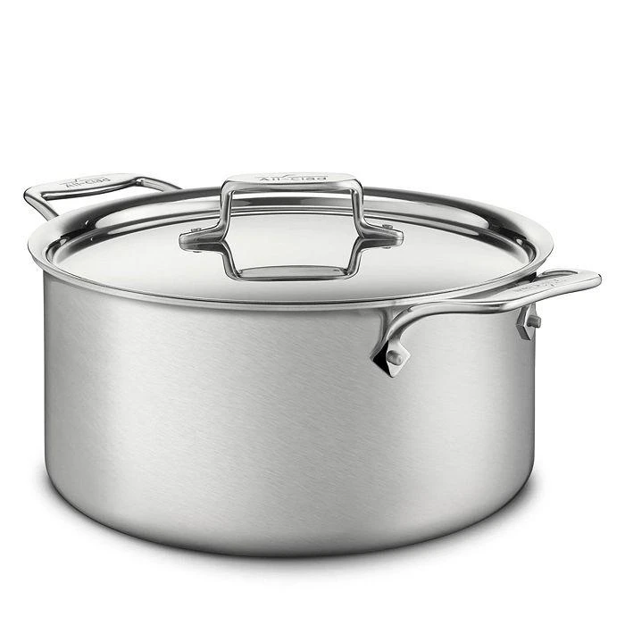 商品All-Clad|D5 Stainless Brushed 8-Quart Stock Pot with Lid,价格¥2985,第1张图片详细描述