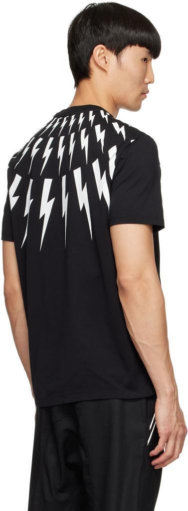 商品Neil Barrett|Black Fair Isle Thunderbolt T-Shirt,价格¥1412,第5张图片详细描述