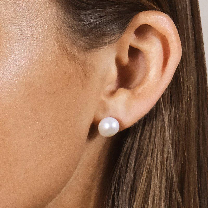 商品Sterling Forever|Sterling Silver Baroque Pearl Studs,价格¥438,第2张图片详细描述