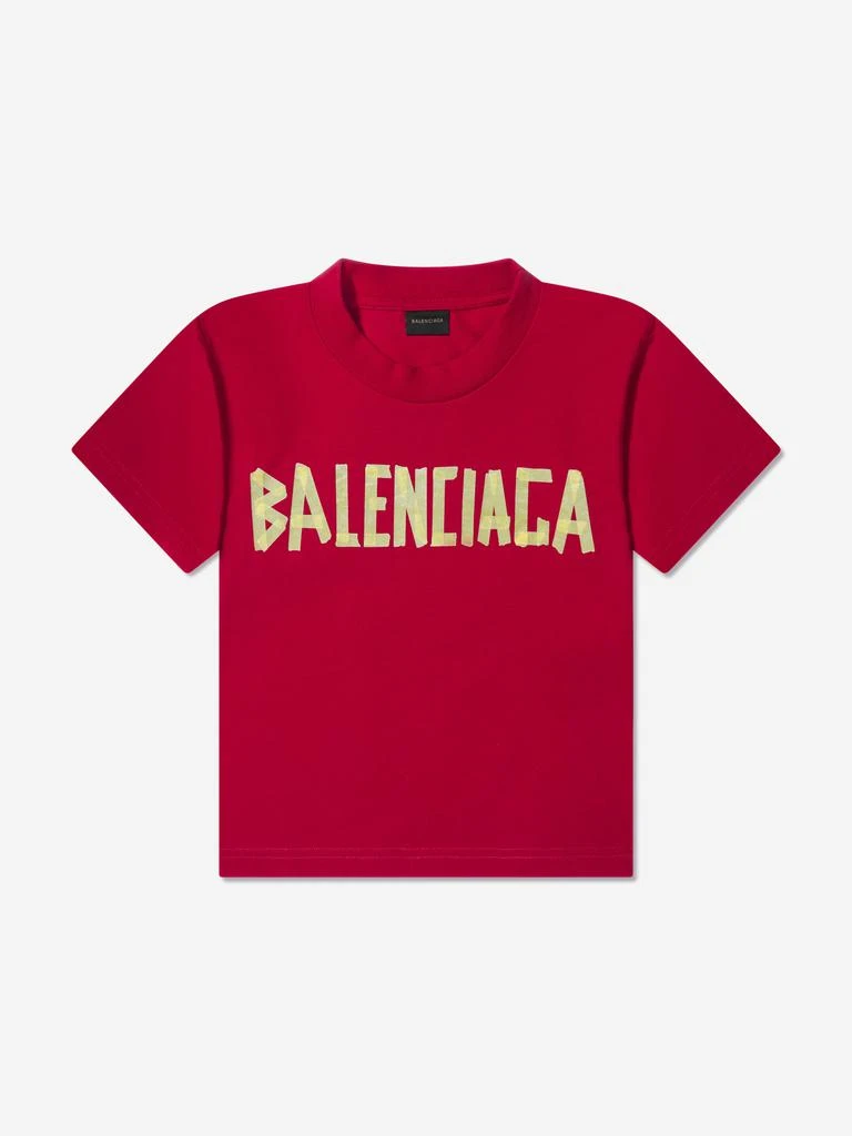 商品Balenciaga|Kids Logo T-Shirt in Red,价格¥1888,第1张图片