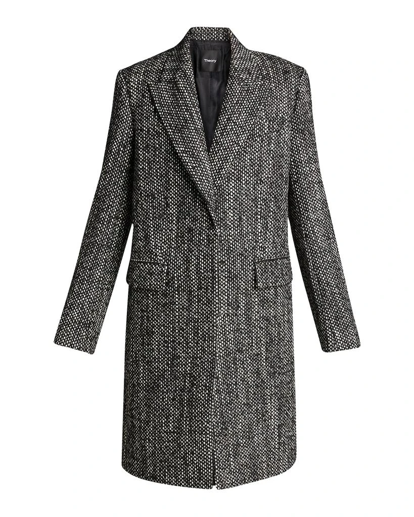 商品Theory|Tweed Wool Single-Breasted Coat,价格¥4090,第5张图片详细描述