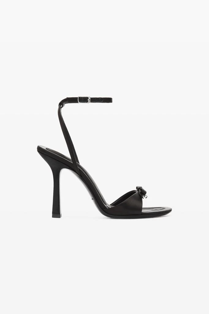 商品Alexander Wang|DAHLIA 105 BOW SANDAL IN SATIN,价格¥2686,第1张图片