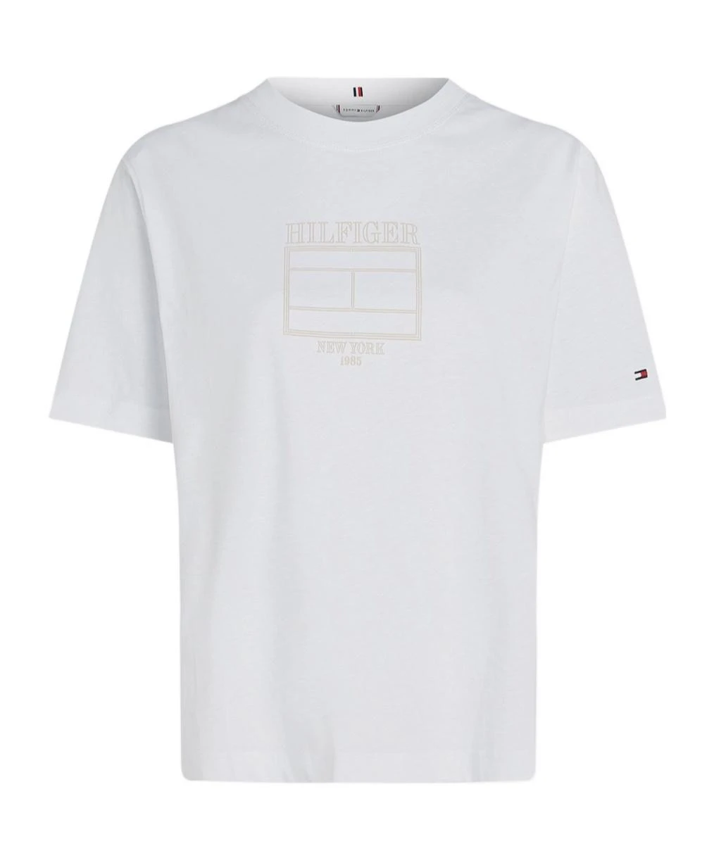 商品Tommy Hilfiger|Tommy Hilfiger 女士T恤 WW0WW45525YCF 白色,价格¥607,第1张图片