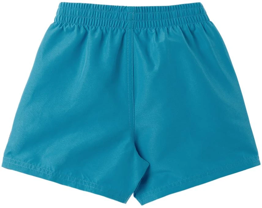 商品NIKE|Kids Blue Embroidered Big Kids Swim Shorts,价格¥303,第2张图片详细描述