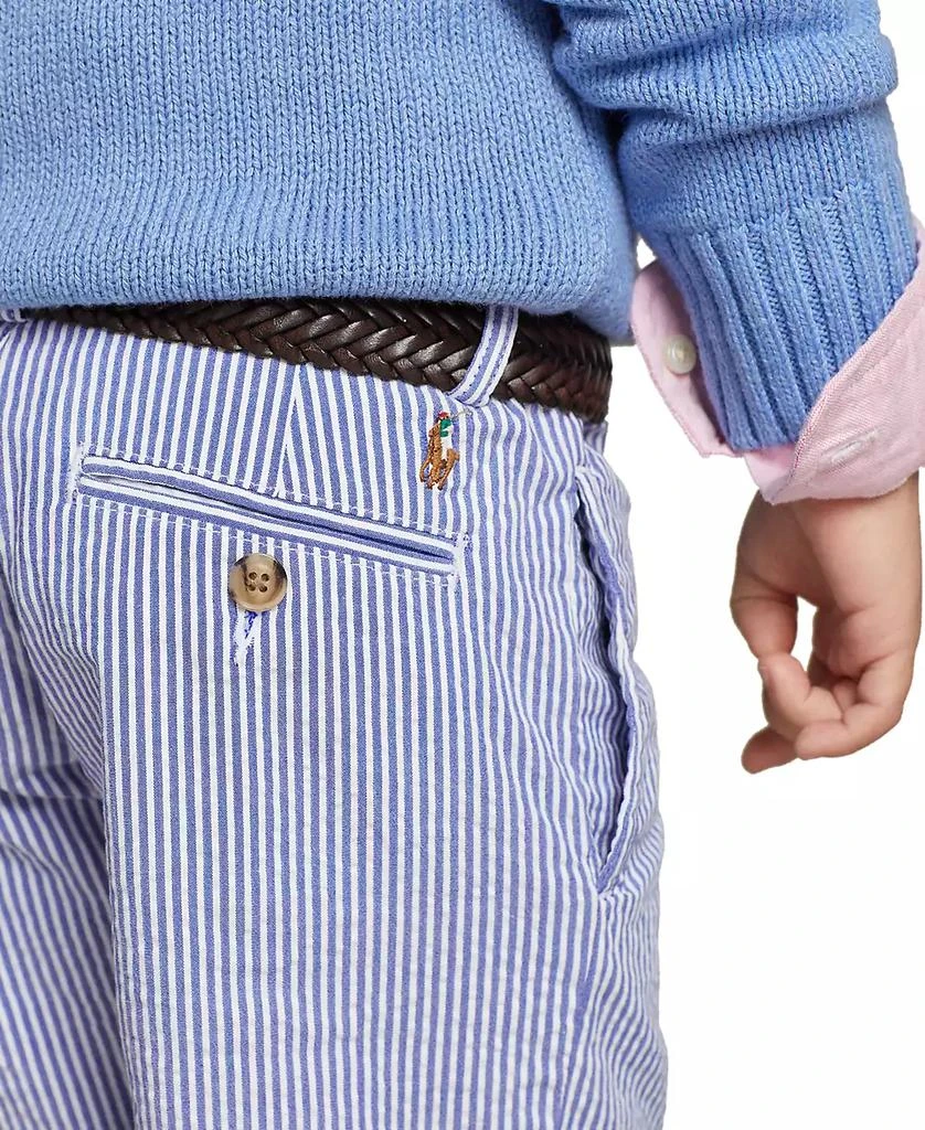 商品Ralph Lauren|Toddler and Little Boys Stretch Seersucker Shorts,价格¥176,第4张图片详细描述
