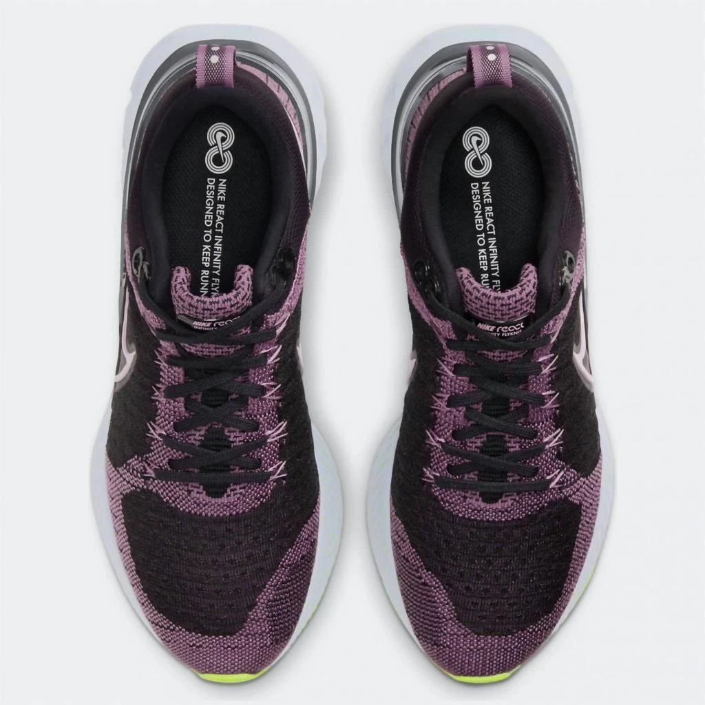 商品NIKE|Women's React Infinity Run Fk 2 In Violetdust/black/cyber/elemental Pink,价格¥681,第2张图片详细描述