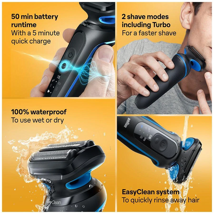 Electric Shaver for Men, Series 5 5118s, Wet & Dry Shave, Turbo Shaving Mode 商品