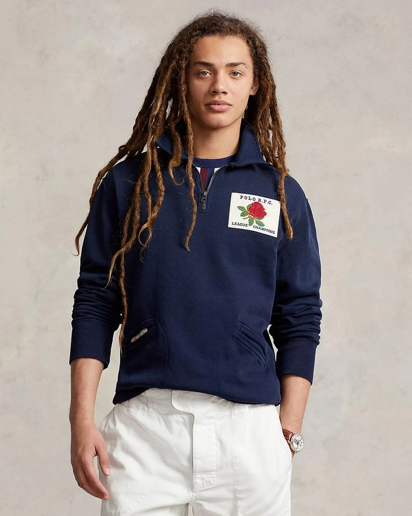 商品Ralph Lauren|Fleece Logo Patch Quarter Zip Sweatshirt,价格¥975,第1张图片