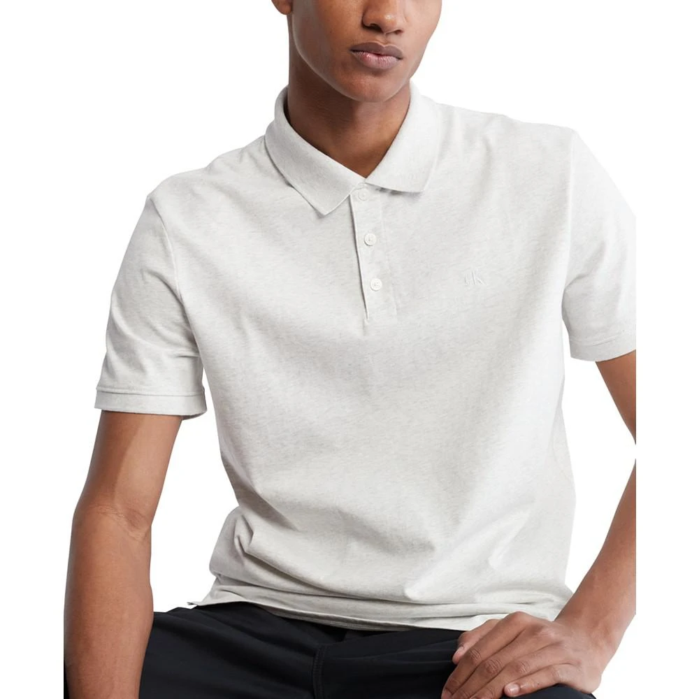 商品Calvin Klein|Men's Regular-Fit Smooth Cotton Monogram Logo Polo Shirt,价格¥182,第3张图片详细描述