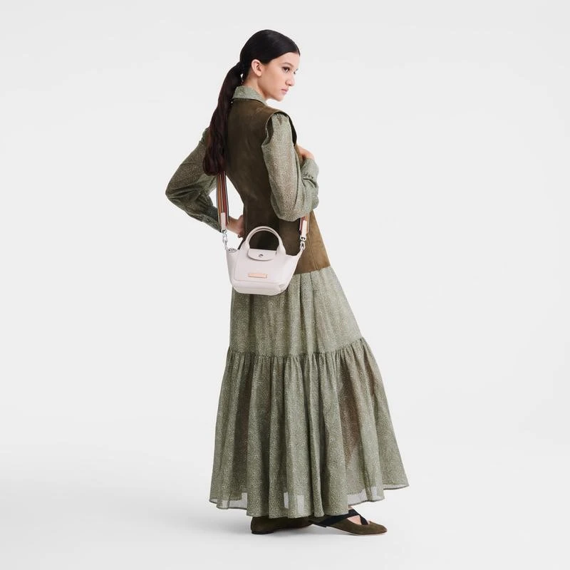 商品Longchamp|【预售3-7天】Longchamp/珑骧 女士米白色牛皮手提包,价格¥4469,第4张图片详细描述