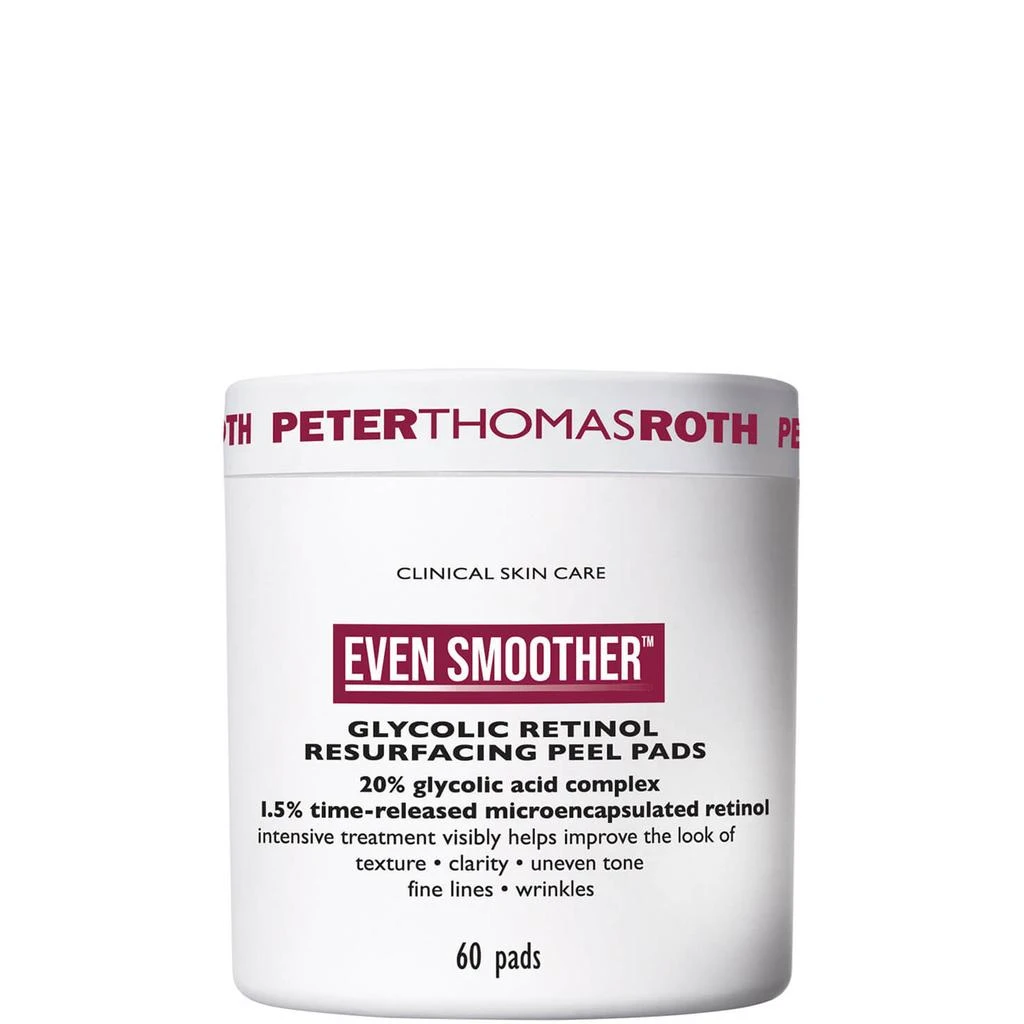 商品Peter Thomas Roth|Peter Thomas Roth Even Smoother Glycolic Retinol Resurfacing Peel Pads,价格¥437,第1张图片