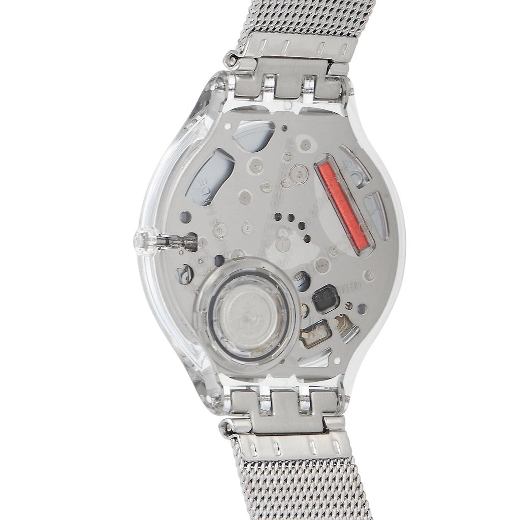 Swatch Skinstones 36.8 mm Plastic and Stainless Steel Silver Dial Watch SVOK105M商品第2张图片规格展示