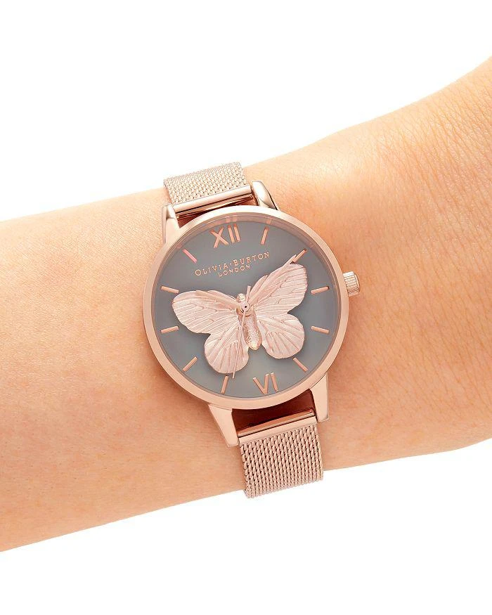 商品Olivia Burton|3-D Butterfly Gray Dial Watch, 30mm,价格¥1258,第2张图片详细描述