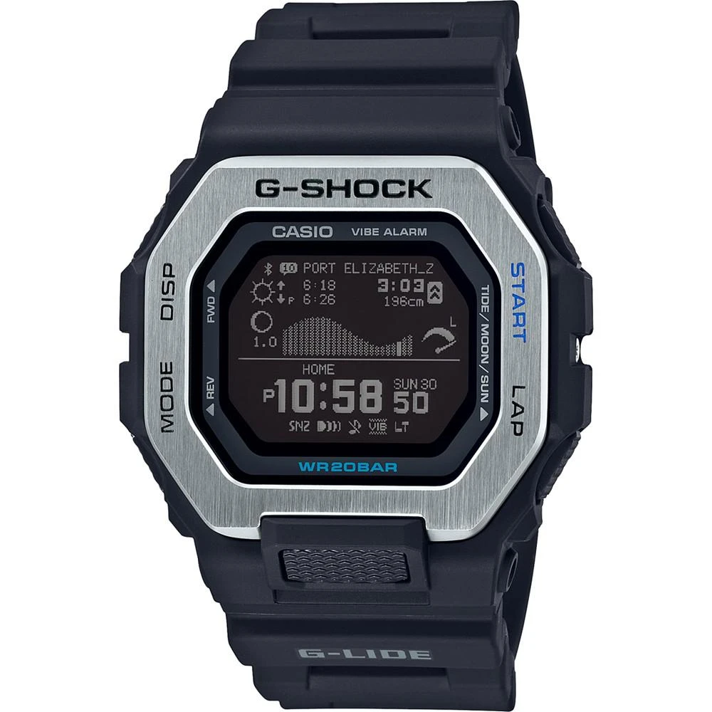 商品G-Shock|男士互联数字G-Lide黑色树脂表带腕表46毫米,价格¥1205,第1张图片