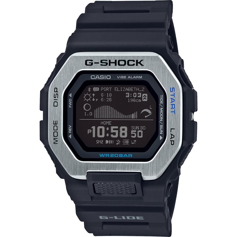商品G-Shock|男士互联数字G-Lide黑色树脂表带腕表46毫米,价格¥1184,第1张图片