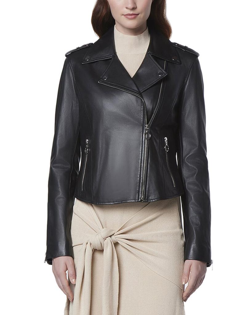 Marc New York Leather Moto Jacket商品第1张图片规格展示