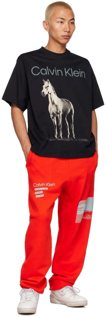 商品Calvin Klein|Orange Printed Lounge Pants,价格¥460,第4张图片详细描述