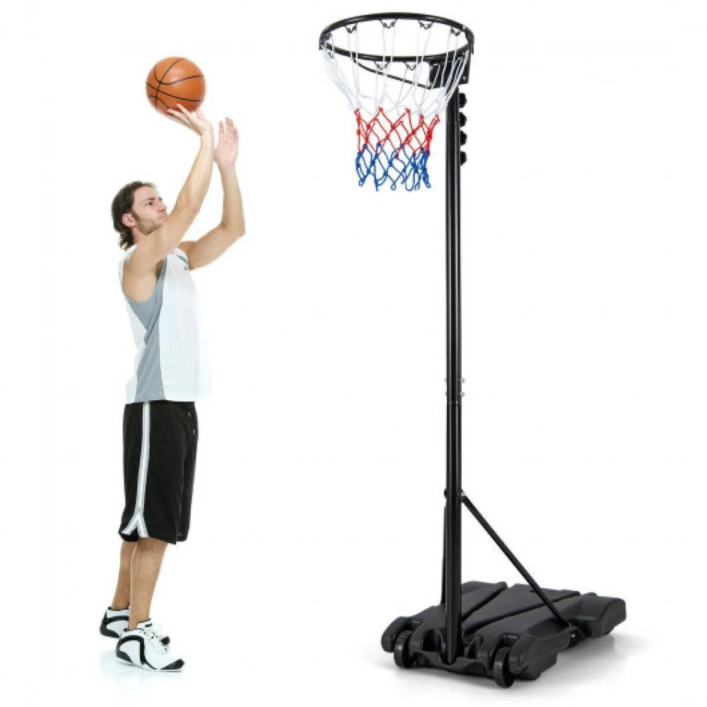 商品Hivvago|8.5 to 10 FT Adjustable Portable Basketball Hoop Stand with Fillable Base and 2 Wheels,价格¥916,第3张图片详细描述